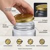 gouveo Honigglas 500g mit Schraub-Deckel - Leere Vorratsgläser 405 ml für Honig, Metall TO82 Bienenwabe, (24-tlg) Bild 4