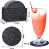 Montegoni Glasuntersetzer Filz Untersetzer 14er Set inkl. Box, Schwarz untersetzer für gläser, Zubehör für Tisch Design Glasuntersetzer für Getränke, Bar, Tassen, Glas - Tischuntersetzer, 14-tlg, Glasuntersetzer Bild 3