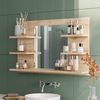 Badspiegelschrank Wilbur Goldkraft Eiche 78 x 50 cm mit Regalen Vicco Bild 5