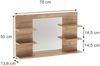 Badspiegelschrank Wilbur Goldkraft Eiche 78 x 50 cm mit Regalen Vicco Bild 2
