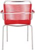 Stuhl Stapelsessel Spaghetti aus Aluminium, Retro Chic, rot, wetterfest und stapelbar für Outdoor Bild 4
