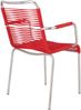Stuhl Stapelsessel Spaghetti aus Aluminium, Retro Chic, rot, wetterfest und stapelbar für Outdoor Bild 5