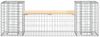 vidaXL Gartenbank aus Gabionen 183x41x60,5 cm Massivholz Kiefer 834387 Bild 5