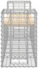 vidaXL Gartenbank aus Gabionen 183x41x60,5 cm Massivholz Kiefer 834387 Bild 4