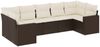 vidaXL 7-tlg. Garten-Sofagarnitur mit Kissen Braun Poly Rattan 3251730 Bild 2