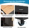 Moderne Kücheninsel Küchenschrank Buffetschrank Speisewagen mit Holzmaserung Multifunktionale Esstisch mit Speicherraum Holz Schwarz 102 x 45 x 92 cm Bild 5