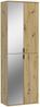 Schuhschrank mit Spiegel Line-Up in Eiche 60 x 193 cm Bild 4