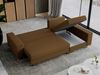 Ecksofa mit Schlaffunktion L-Form mit Bettkasten - DORIAN-Non - Braun Boucle Bild 5