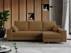 Ecksofa mit Schlaffunktion L-Form mit Bettkasten - DORIAN-Non - Braun Boucle Bild 2