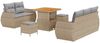 vidaXL Gartensofa-set mit Kissen 8 pcs Beige und Hellgrau Poly-Rattan 3363767 Bild 2