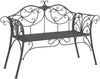 vidaXL Gartenbank 2-Sitzanzahl 130 x 47 x 90 cm Stahl Silber Grau 42029541 Bild 2