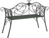 vidaXL Gartenbank 2-Sitzanzahl 130 x 47 x 90 cm Stahl Silber Grau 42029541 Bild 5