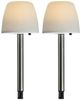 MARELIDA LED Solarleuchte LED Solar Wegleuchten Erdspieß 2Stk. Milchig weiß Lampenschirm Garten, LED Classic, warmweiß (2100K bis 3000K) Bild 3