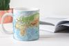 MuchoWow Tasse Weltkarte - Atlas - Farben, 1-tlg, Keramik, Kaffeetassen, Teetasse, Becher, Kaffeebecher, Geschenk Bild 2