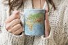 MuchoWow Tasse Weltkarte - Atlas - Farben, 1-tlg, Keramik, Kaffeetassen, Teetasse, Becher, Kaffeebecher, Geschenk Bild 3