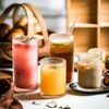 Premium Trinkgläser Set 4er 360ml Cocktail Origami Longdrink Geriffelt Eiskaffee Bild 3