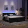 vidaXL Ottoman-Bett mit Matratzen & LEDs Schwarz 200x200 cm Samt 3312931 Bild 3