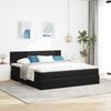 vidaXL Ottoman-Bett mit Matratzen & LEDs Schwarz 200x200 cm Samt 3312931 Bild 4