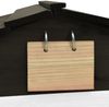vidaXL Mähroboter Garage, Tannenholz, 78 x 74 x 54 cm, Schwarz / Weiß Bild 5