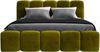 A&J MöbelLand 'Sonic' Polsterbett, Polyester, Olive, 140 x 200, mit Lattenrost, mit Bettkasten Bild 3
