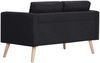 vidaXL 2-Sitzer-Sofa Stoff Schwarz [281359] Bild 4