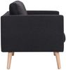 vidaXL 2-Sitzer-Sofa Stoff Schwarz [281359] Bild 5