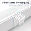 Sekey Doppelrollo Welle Klemmfix ohne Bohren Polyester Weiß 90x150 cm Bild 4