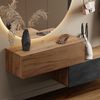 Planetmöbel Garderoben-Set Flur Möbel Garderobe, (Kompaktgarderobe mit Klappe als Stauraum, Hängeschränke 2 x 100 cm Gold Eiche & Gold Eiche / Schwarz Charcoal), Wandgarderobe (ohne Spiegel) Bild 2