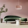 BPS Koncept 0E0-169-40 Hängeleuchte GLAMOUR Velourss strukturiert auf PVC-Basis puderrosa, weiß 1xE27 60W H:102 Ø40cm dimmbar Bild 2