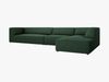 Micadoni Ecksofa Ruby 5-Sitzer Rechts Strukturierter Stoff Ottawa Grün Bild 3