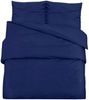 vidaXL Bettwäsche-Set Marineblau 135x200 cm Leichte Mikrofaser 136005 Bild 2