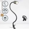 B.K.Licht Tischleuchte LED Klemmleuchte Schwenkbar Drehbar - BKL1355, LED wechselbar, Warmweiß, inkl. 5W GU10 Leuchtmittel Metall Schwarz-Matt Bild 2