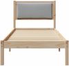 vidaXL Bettrahmen Hellgrau 80 x 190 cm Massives Kiefernholz 878159 Bild 5
