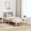 vidaXL Bettrahmen Hellgrau 80 x 190 cm Massives Kiefernholz 878159 Bild 4