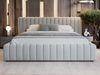 GrainGold Polsterbett mit Bettkästen BLISS, Modern Bett mit Kopfteil - 180x200 cm, Grau (1x Bett) Bild 2