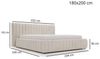 GrainGold Polsterbett mit Bettkästen BLISS, Modern Bett mit Kopfteil - 180x200 cm, Grau (1x Bett) Bild 4