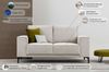 OTTO home 2-Sitzer Kompaktsofa Oland, Struktur, Flachgewebe, Luxus-Microfaser, Boucle, 164 cm, Wellenunterfederung, Skandi-Design, Metallfüße Bild 3
