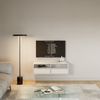 Selsey 'Framme' hängendes TV-Board mit zwei Klappen und offenen Ablagen, Weiß, 100 cm Bild 2