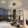 Nettlife LED Deckenleuchte Wohnzimmer 2 Ringe Schwarz/Weiß/Silber Modern 23W Deckenlampe 40.5CM, Nicht dimmbar, LED fest integriert, Warmweiß, für Wohnzimmer Schlafzimmer Flur Büro Balkon Küche Bild 3