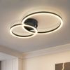 Nettlife LED Deckenleuchte Wohnzimmer 2 Ringe Schwarz/Weiß/Silber Modern 23W Deckenlampe 40.5CM, Nicht dimmbar, LED fest integriert, Warmweiß, für Wohnzimmer Schlafzimmer Flur Büro Balkon Küche Bild 5