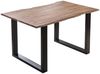 Esstisch Baumkante massiv Akazie stonefarben 120 x 80 cm schwarz LAURINA 71266745 Bild 2