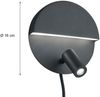 2er SET LED Leselampen Schwarz mit Schalter & Stecker, Ø 16cm Bild 4