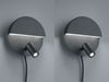 2er SET LED Leselampen Schwarz mit Schalter & Stecker, Ø 16cm Bild 3