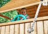 Fungoo Spielturm "Fortress", teak,mit Rutsche, Holzdach, Kletterseil, Kletterwand und Leiter Bild 4