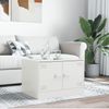 vidaXL Couchtisch Weiß 67x50x44 cm Stahl 841732 Bild 3