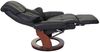 MCA Relaxsessel Calgary 2, Fernsehsessel Sessel, Echtleder 150kg belastbar ~ schwarz, Walnuss-Optik Bild 5