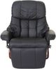MCA Relaxsessel Calgary 2, Fernsehsessel Sessel, Echtleder 150kg belastbar ~ schwarz, Walnuss-Optik Bild 3