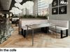 MEBLINI Eckbank für Esszimmer mit ausziehbarem Tisch - Küchenbank - Essecke - Sitzecke Küche - TONI - U-Beine 142x196x87cm Rechts - Beige Samt/B Weiß Matt Bild 4