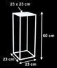 DanDiBo Blumenhocker eckig, Metall, Weiß, 1 Stück, 60 x 23 x 23 cm Bild 2
