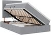 vidaXL Aufbewahrungsbett mit Matratze Hellgrau 120 x 190 cm Stoff 3371766 Bild 2